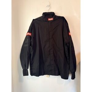 Racequip 2 Piece Suit Pants Jacket Fire Resistant Black Size XL Single Layer